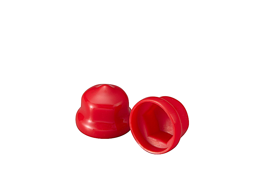 保護キャップ　六角ボルト頭・座金用　赤