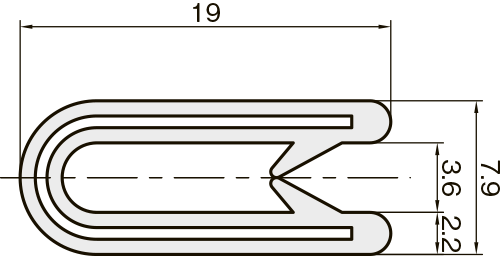 ☆m販売☆TGB323-L58　フラップシール（対応板厚2.4〜4.0mm）長さ58mカット品　岩田製作所（IKS） 62-08-B-3 ｜ 機械部品・FA部品の通販岩田製作所