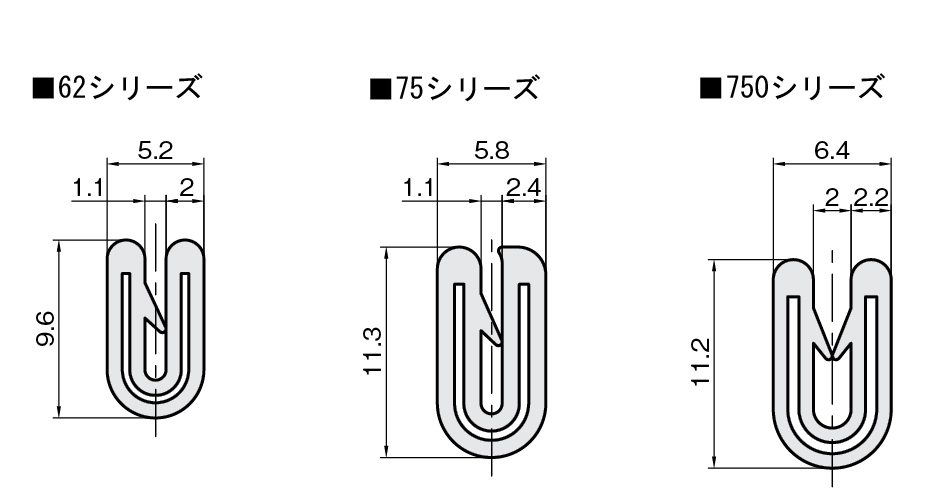 トリム（PVC） 板厚0.8mm用（対応板厚0.4～1.6mm） ｜ 機械部品・FA 