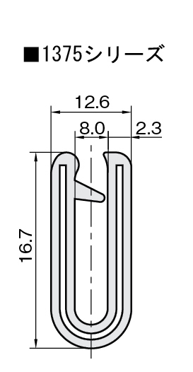トリム（TPE） 板厚8.0mm用（対応板厚4.0～8.5mm） ｜ 機械部品・FA 