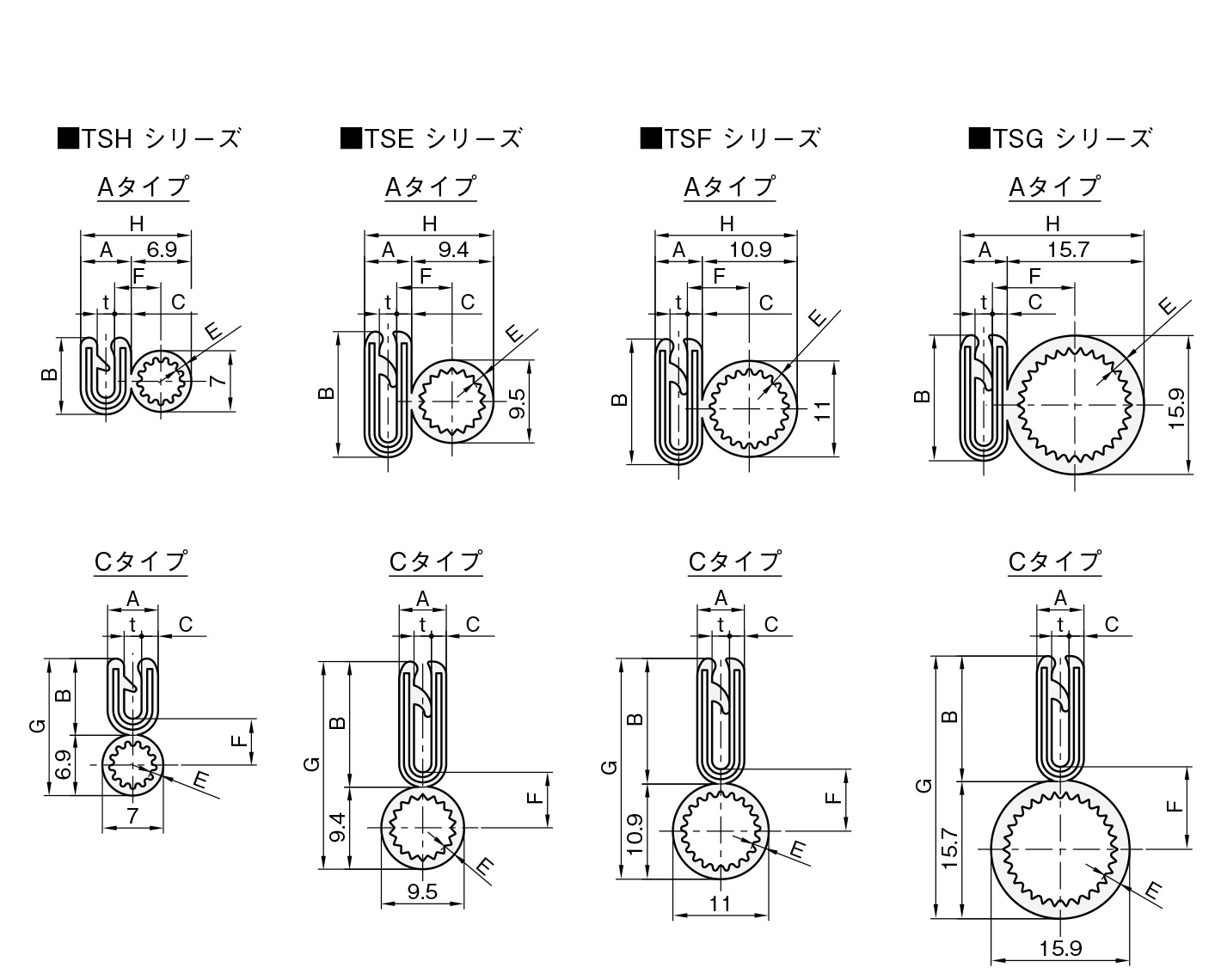 IWATA TSJB240C-L13 トリムシール (一体成型) EPDM 13M-